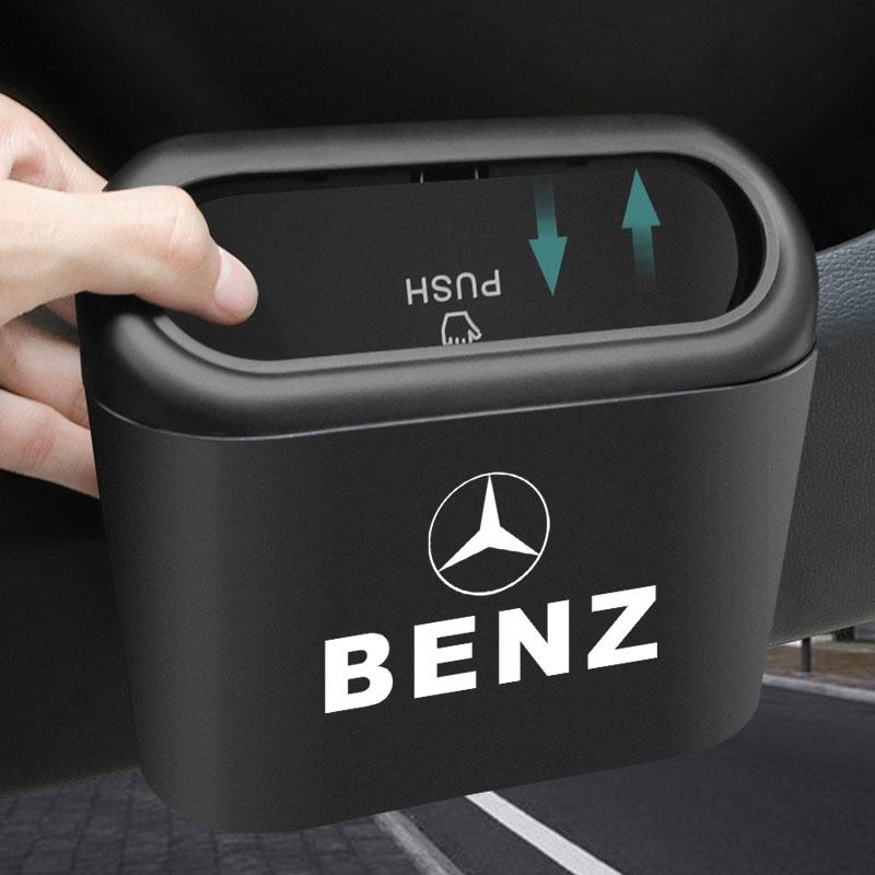 Car Trash Bin Hanging Vehicle Garbage Dust Case Storage Box For Mercedes-Benz C500 C200 C300 A B C E GLA CLA GLK GL ML GLE V177 W247 W176 W207