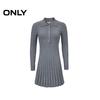 ONLY Women's Relaxed Fit Polo Collar Long Sleeve Knit Mini Dress