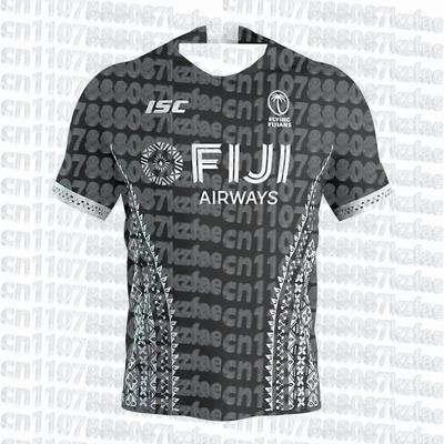 2026 New Fiji Rugby Large Size Jersey Men's Summer Breathable Quick Dry Outdoor 3D Printed Casual Fitness T-shirt FamilyMatching