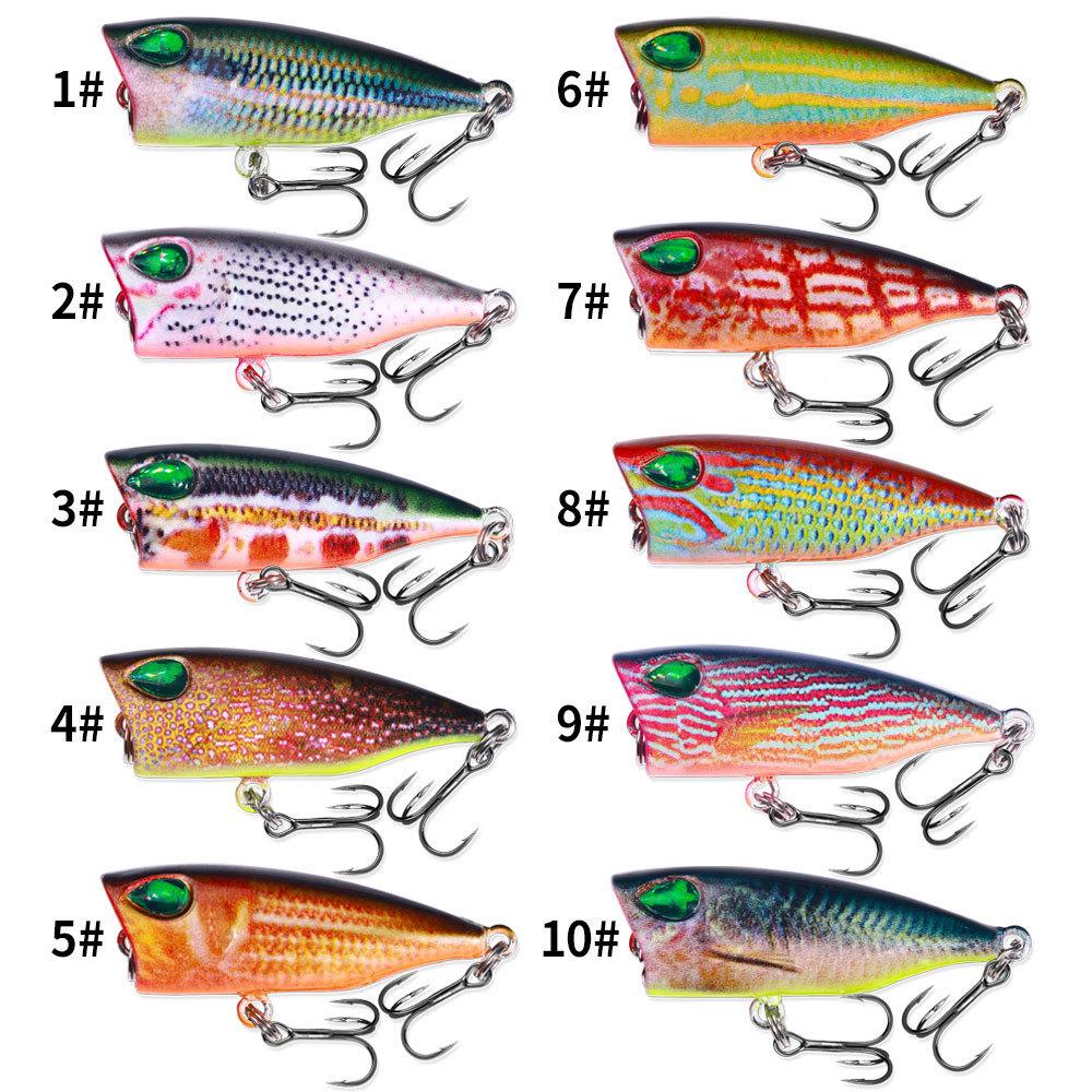 Micro Lure Wave Crawling Fake Bait3DPrint4cm3.2gFloating Water12Bionic Lure for Bass and Mandarin Fish