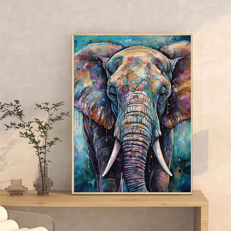 5d DIY Diamond Painting Cross Stitch Watercolor Elephant Animals Diamond Embroidery Mosaic Full Round Drill Home Decor Arts