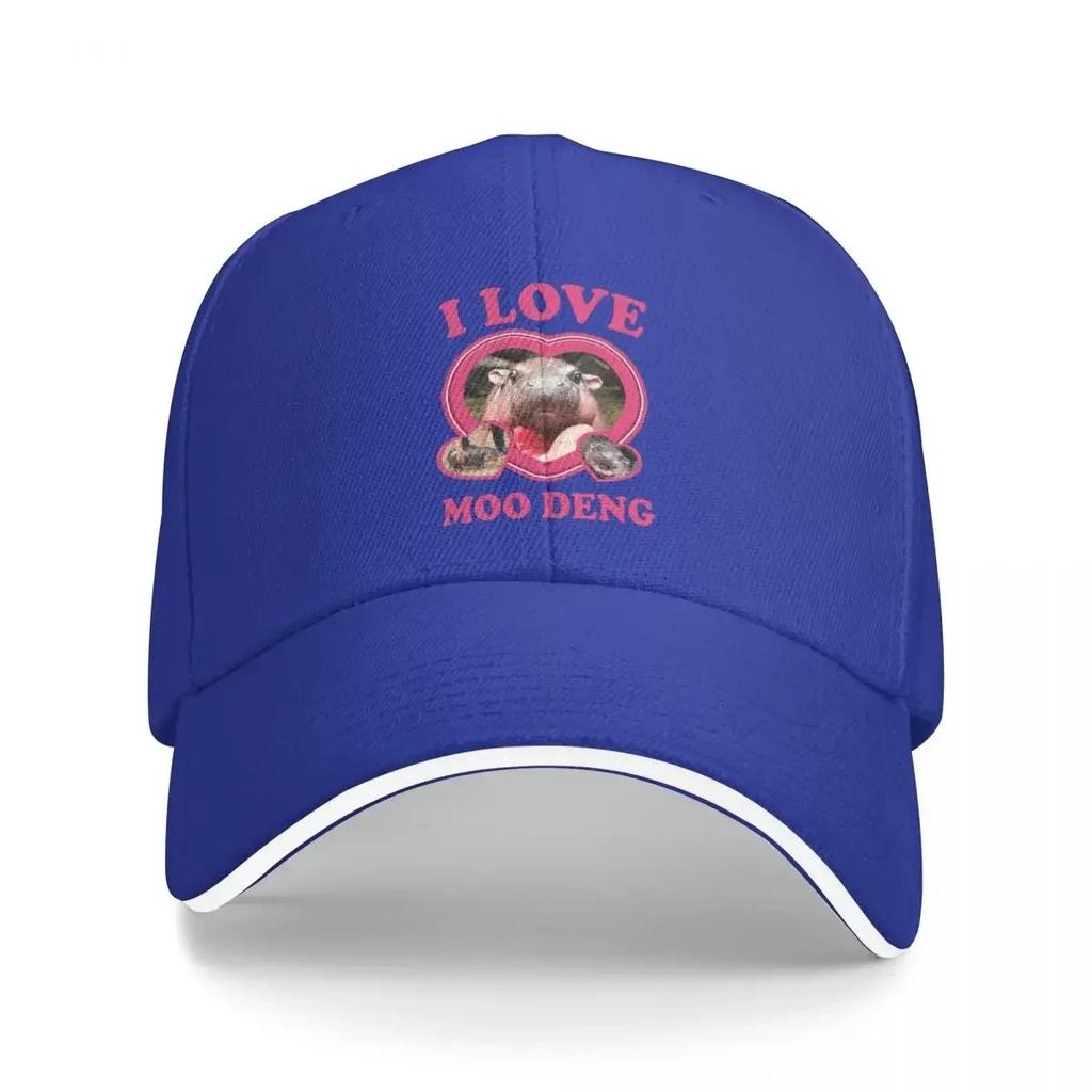 New I Love Moo Deng Baseball Caps Activities Snapback Hat Unisex Women Hats