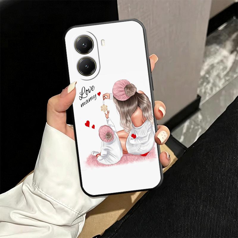 Mom Baby Girls Theme Soft Phone Case for Xiaomi Poco X5 X6 X7 X8 Pro Max X3 F7 F8 Ultra M8 M7 M6 M5 Redmi 15 15C 14C 13C 12C X4