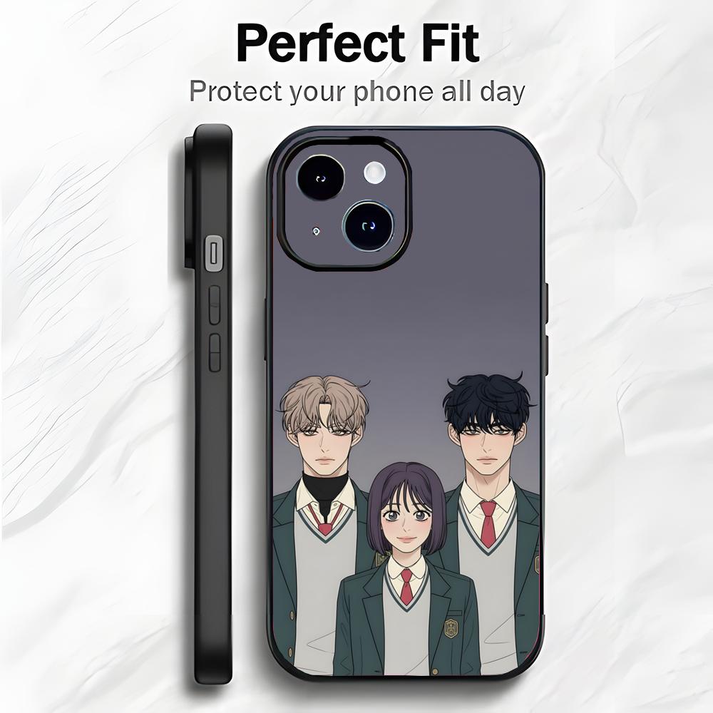 Romantischer Manhwa O-Operation Wahre Liebe Handyhülle Handyhülle Weiche Verpackung Leicht Für iPhone17 16 15 14 13ProMax
