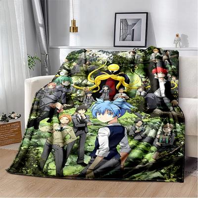 HD Assassination Classroom Anime Cartoon Weiche Flanell-Kuscheldecke Gemütlich für Bett Sofa Zuhause Schlafzimmer Kinder
