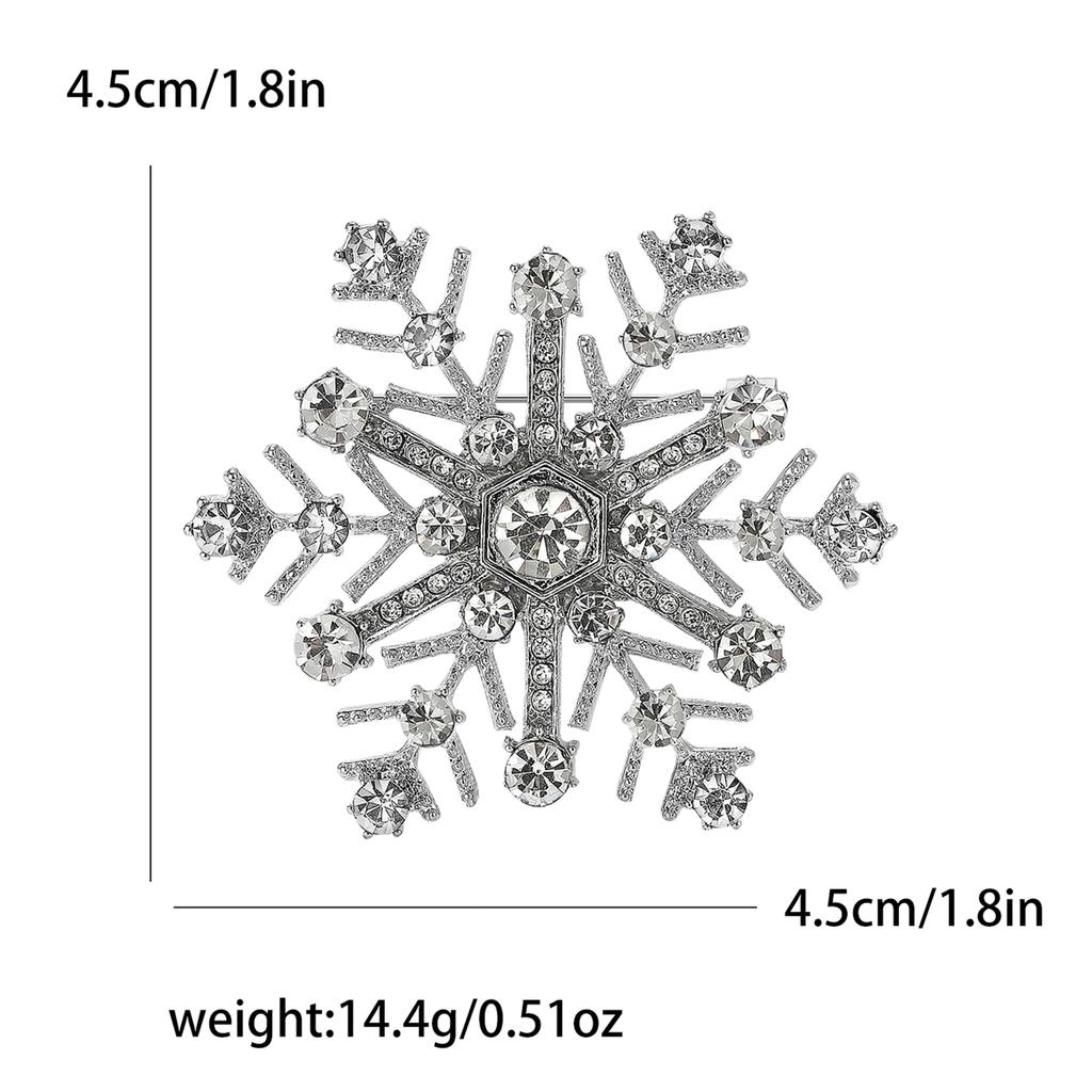 Rhinestone Snowflake Brooches for Women Unisex Christmas Pins Multi-color Available Fashion Jewellery Accessories Gifts