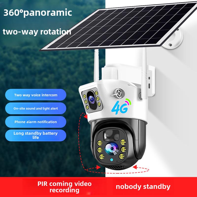 V380PRO 4G Solar Outdoor Waterproof Ball Camera, HD Monitoring, Wireless, Mobile Remote Viewing.