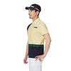 TaylorMade Color Block S/S Polo, Cream, Size M, Men's, 24FW UN341