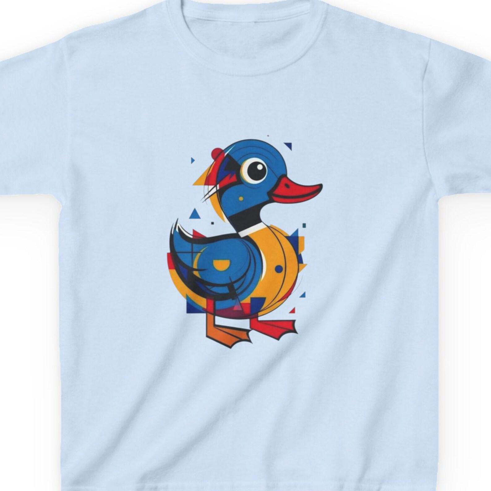 Pop Art Duck Kids Tshirt | Cute Duck Tee 140