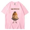 Streetwear Morsom Egg Ed Sheeran Meme Grafisk T-skjorte Pustende Casual Kortermet Herre Dame T-skjorter Oversized Gave