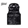 Breathable Vest Coat Comfortable Down Sleeveless Zipper Collar Hooded Men Stand Closure Winter Outwear