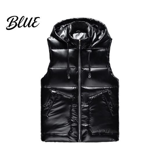 Breathable Vest Coat Comfortable Down Sleeveless Zipper Collar Hooded Men Stand Closure Winter Outwear