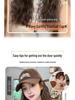 Fashionable Wool Curl Hat with Integrated Wig - New Enlarged Brim Full Head Set