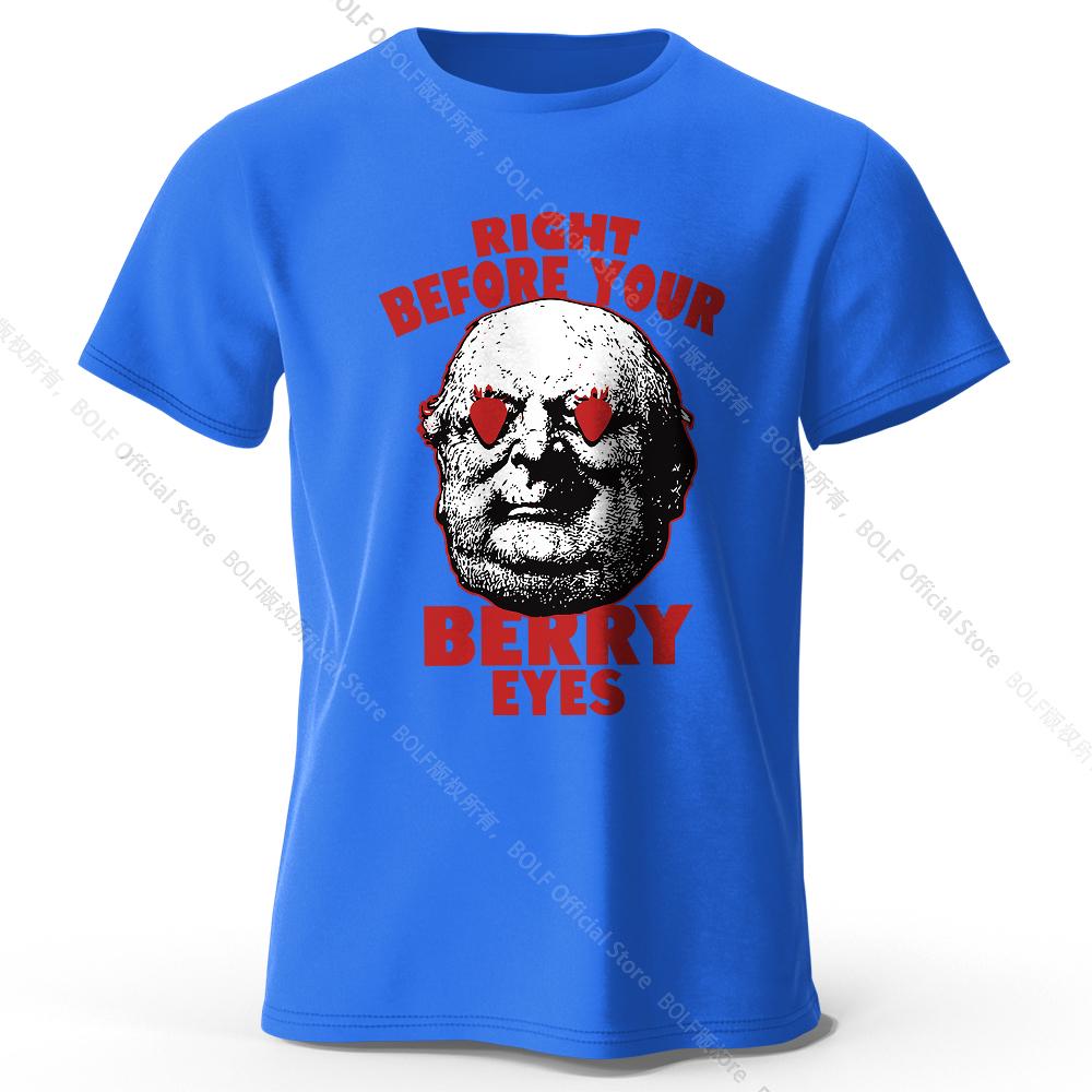 Herr T-shirt med tryck 'Men's Right Before Your Berry Eyes' 100% Bomull Oversize Frukt Ordvits Grafiska T-shirts för Kvinnor Sommartoppar Streetwear