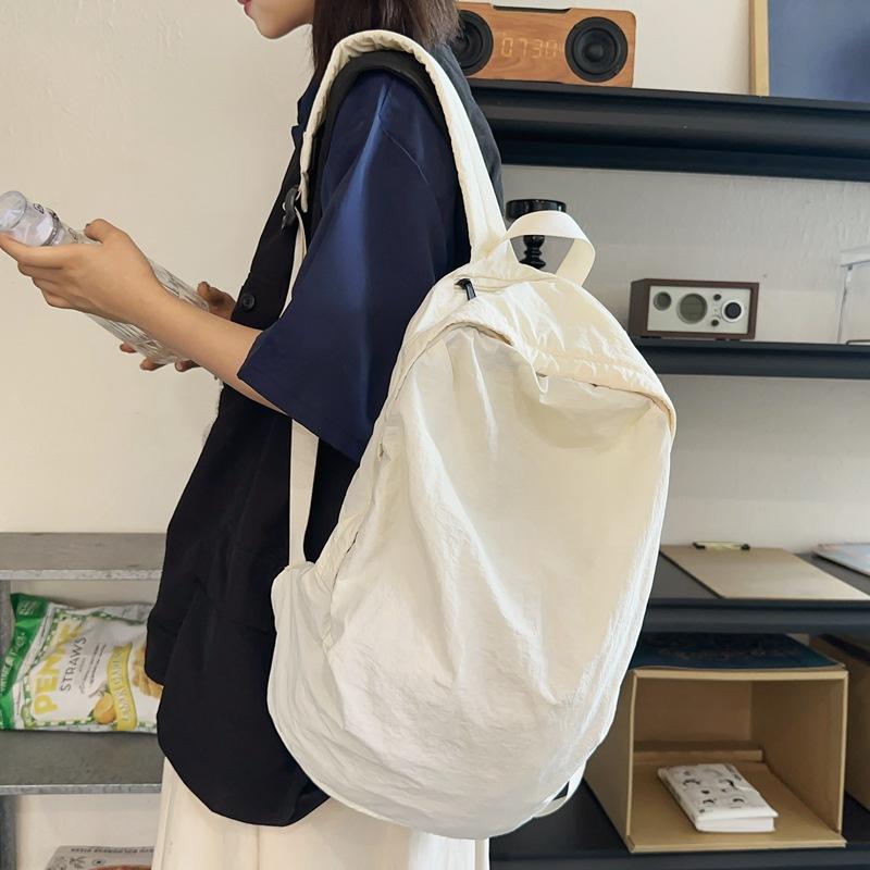 Однотонный корейская версия локомотив ins повседневный простой рюкзак новый рюкзак большой вместимости белый