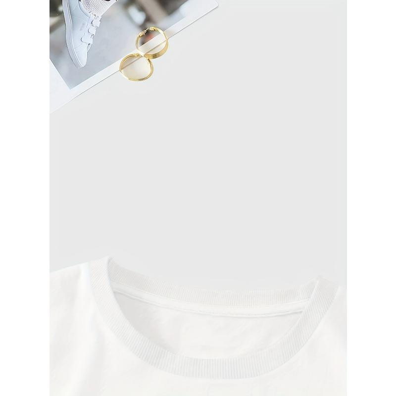 European sizes Pattern Printed Casual Round Neck Short Sleeve T-shirt Summer New Women's Wear