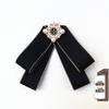 Korean Retro Bow Tie & Pearl Brooch - Women's Uniform Accessory