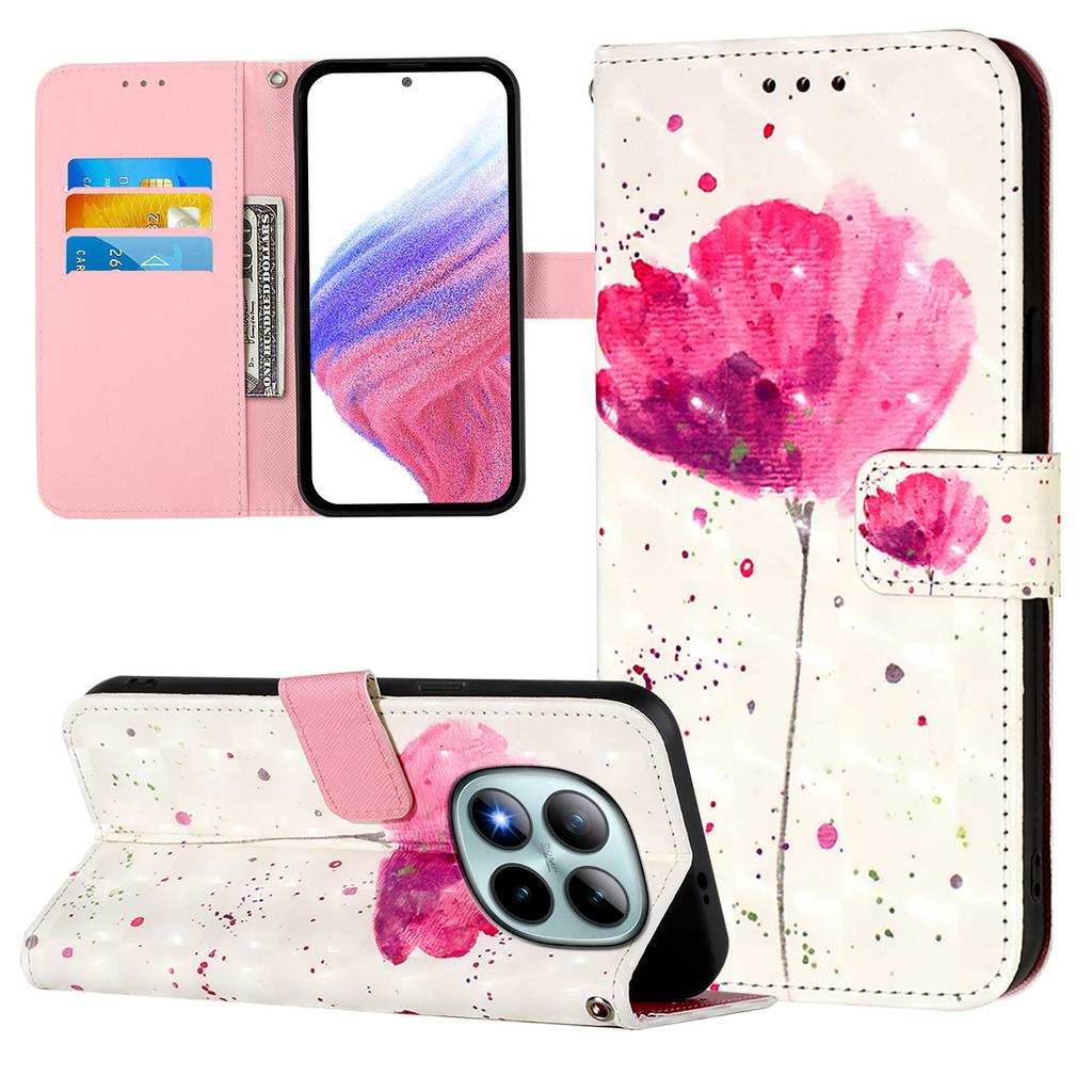 For Xiaomi Redmi Note 15 Pro+ 5G Leather Case Pattern Printing Wallet Stand Mobile Cover with Strap
