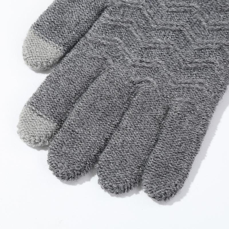 Winter Heating Gloves USB Heated Screentouch Finger Gloves for Sport Activity Full Finger Knit Ski Gloves for Men Women