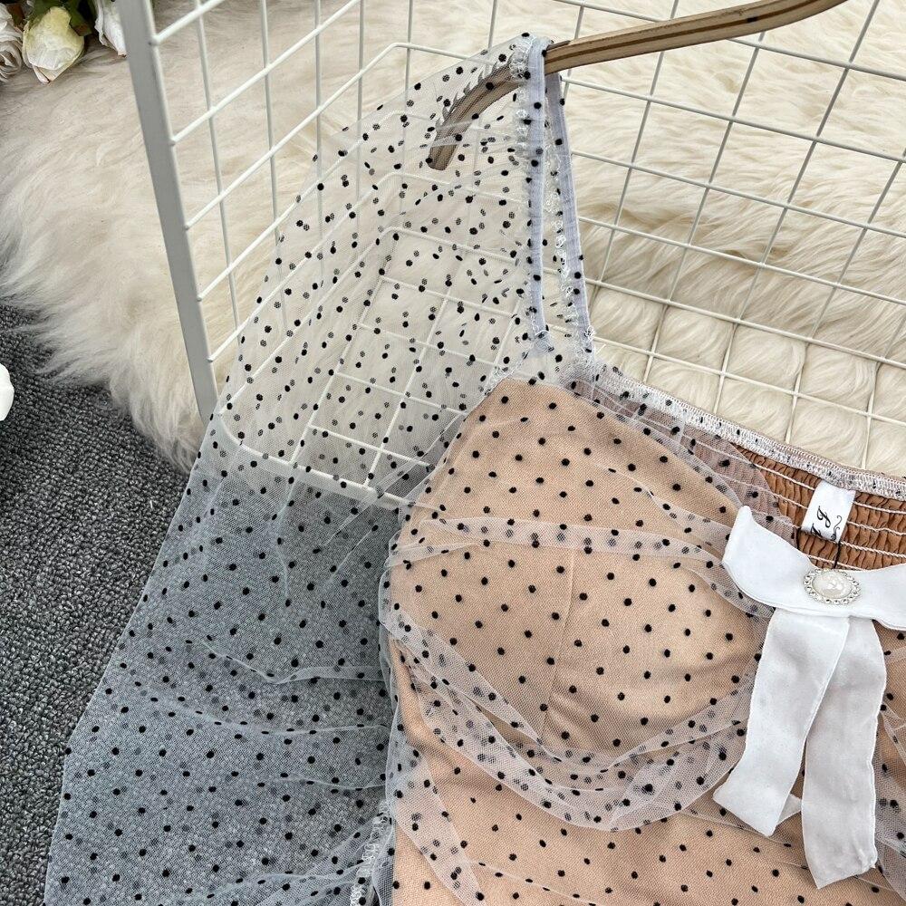 Buy Hot Girl Sexy Square Tie Chest Pad Bubble Long-sleeved Slim