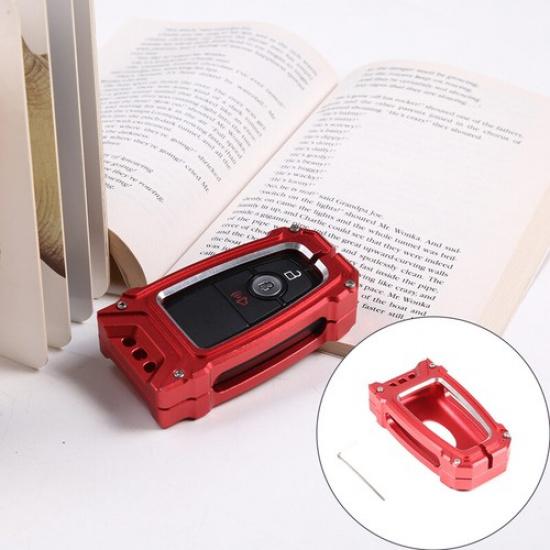 

Red Alloy Remote Car Key Fob Case Protection Cover For Ford Maverick +