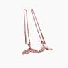 Exquisite Russian Purple Gold Mermaid Zircon Tail Earphone Plated Rose Gold Dolphin Ab Version Long Earphone Female