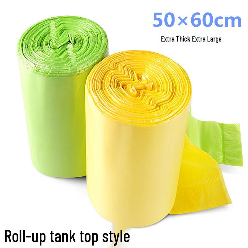 

50×60см Сверхпрочные ручные кухонные и офисные мешки для мусора Black Large Roll