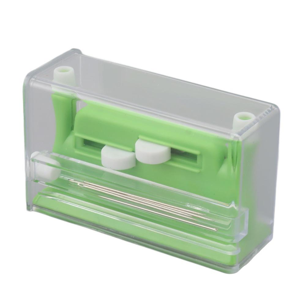 Con Agujas Enhebrador de Agujas Naranja/Verde Ayudante de Aguja Herramienta de Costura que Ahorra Tiempo Trabajo de Costura