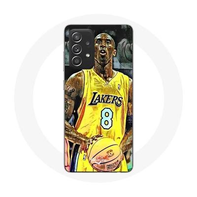 Coque Pour Samsung Galaxy A52 Kobe Bryant Dunk Lakers 8 NBA Noir