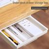 Under-Desk Hidden Adhesive Storage Drawer for Office Supplies