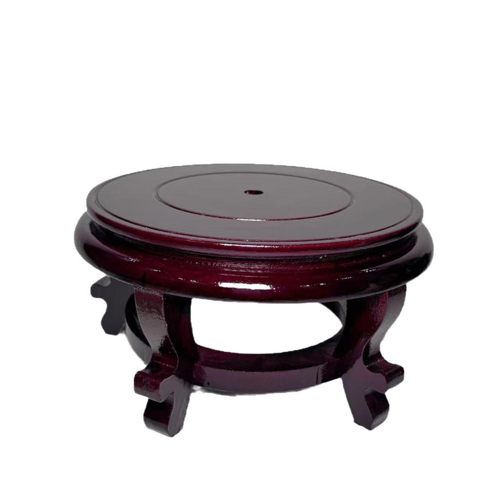 Okrągła Podstawa z Litego Drewna na Wysokich Nóżkach do Doniczek, Waz, Akwariów, Garnków na Wino i Wystroju Wnętrz.