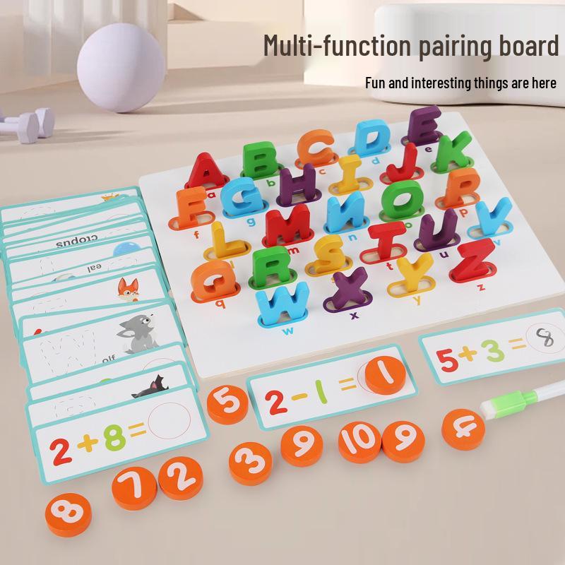 Multifunctional Letter Matching Puzzle Blocks for Early Education