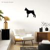 Boxer Breed Dog Metal Wall Sign – Stylish Dog Silhouette Wall Décor, Indoor/Outdoor Artwork and Hanging Wall Art