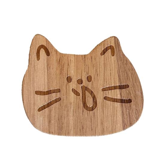 

Деревянные подставки Милые мультяшные животные Теплоизоляционные настольные коврики для кофейных и чайных чашек Многофункциональное украшение дома Кухонные офисные аксессуары Cat