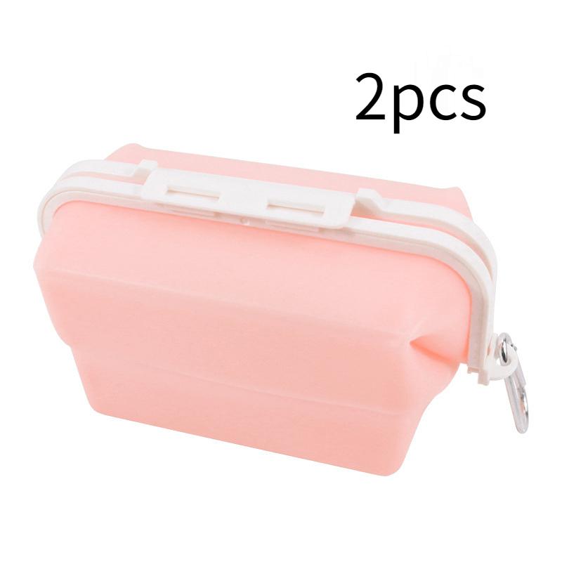 2pcs Silicone Food Storage Bags Microwave Safe, Anti Odor, Reusable Rectangular Containers with Clips for Refrigerator Organization Freshness
