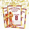 Darling Souvenir White Birthday Invitation Card 28 Pcs Fill or Write In Blank Invites Printable Party Supplies 5 x 7 Inches