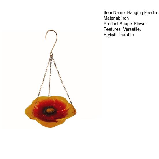 Yousheng Bee Watering Station with Vivid Flower Design Stable Hanging Feeder Windproof Bee Bath Feeders Butterfly Bath Bowl Easy Installation Feeder