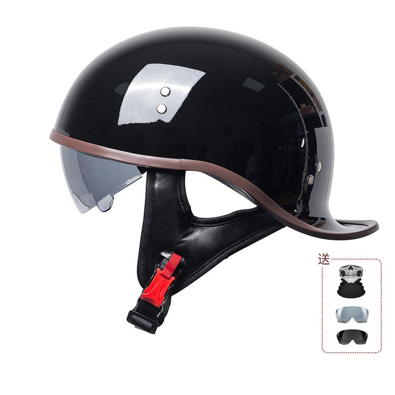 China 3C Certification 2025 New Motorcycle Helmet Retro Helmet ABS Lightweight Breathable Lining Half Helmet for Men and Women