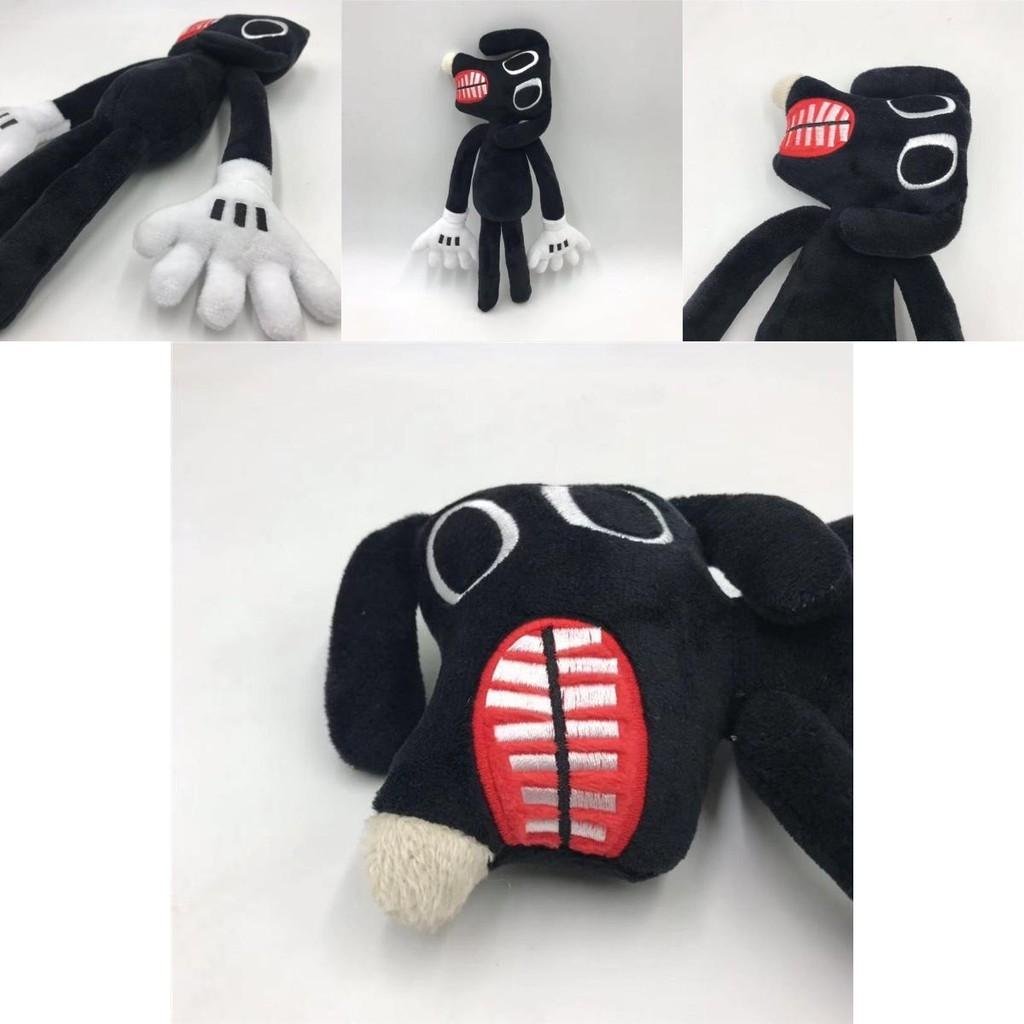 Siren Head Series Black Dog Plush Toy Crooked Neck Horror Stuffed Doll 30cm/11.8inch Height