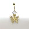 Simple Butterfly Navel Ring For Women Girls  Belly Button Rings Belly Piercing Jewelry Stainless Steel Navel Rings