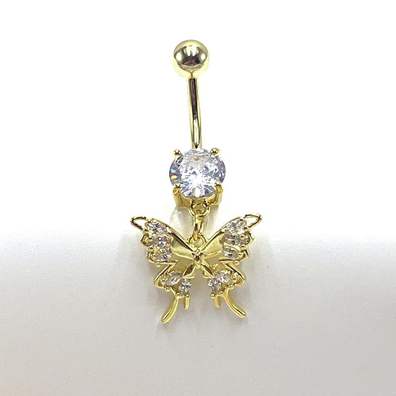 Simple Butterfly Navel Ring For Women Girls  Belly Button Rings Belly Piercing Jewelry Stainless Steel Navel Rings