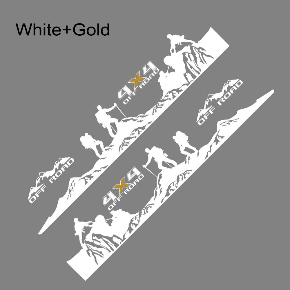 

Боковая наклейка на дверь пикапа для Great Wall GWM Pao Poer Wingle Truck 4X4, внедорожные наклейки, виниловый декор для автомобиля, авто белого золота