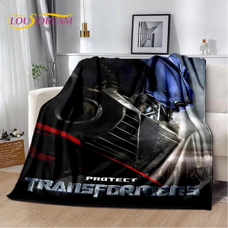 Cartoon T-Transformers Autobots Soft Flannel Blanket for Beds Bedroom Sofa Picnic,Throw Blanket for Cover Outdoor Leisure Gift