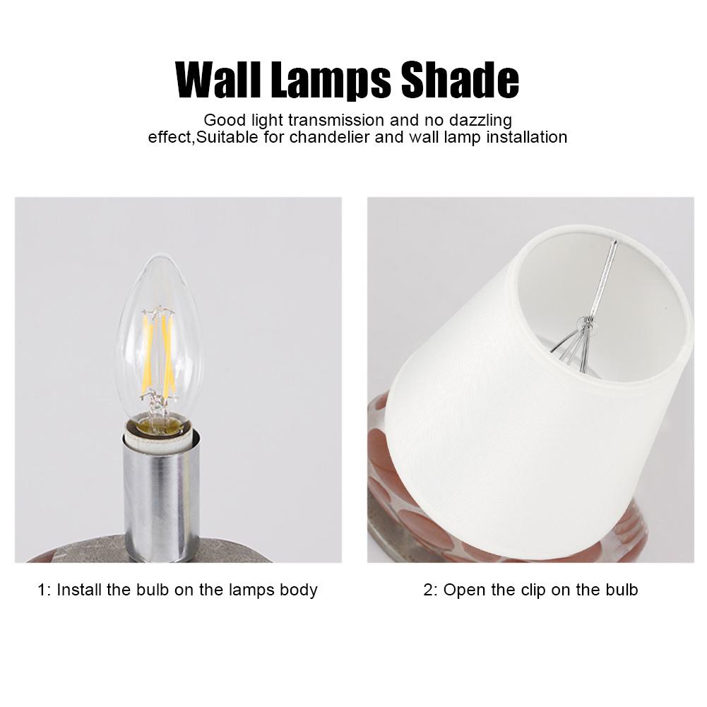 6pcs Household Fabric Chandelier Floor Lamp Cover Lamps Hanging Decoration Clip on Bulb Small   Village   Table Bedside Table Bed Floors