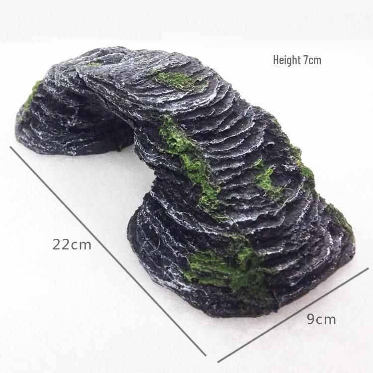 Turtle Sun Terrace & Climbing Platform - Resin Stone Bridge for Fish Tank Landscaping