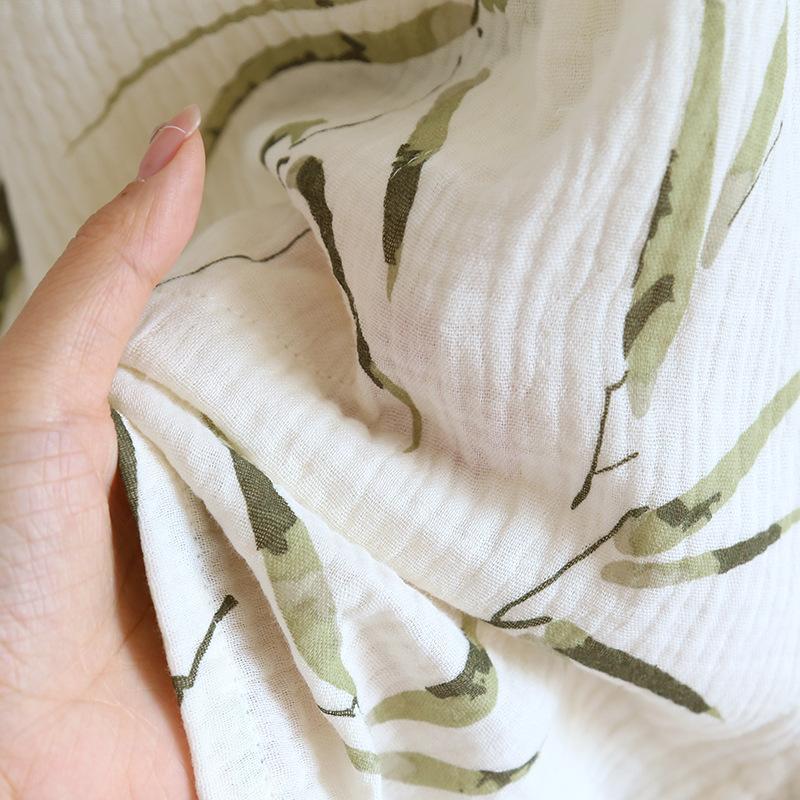 2025 Summer New Women's Pajama Set 100% Pure Cotton Crepe Sling+Shorts+Crop Pants Three Piece Set with Chest Cushion Home Fury