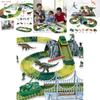 Unleash Creativity With The 144pcs Dinosaur Dino World Flexible Race Car Toy