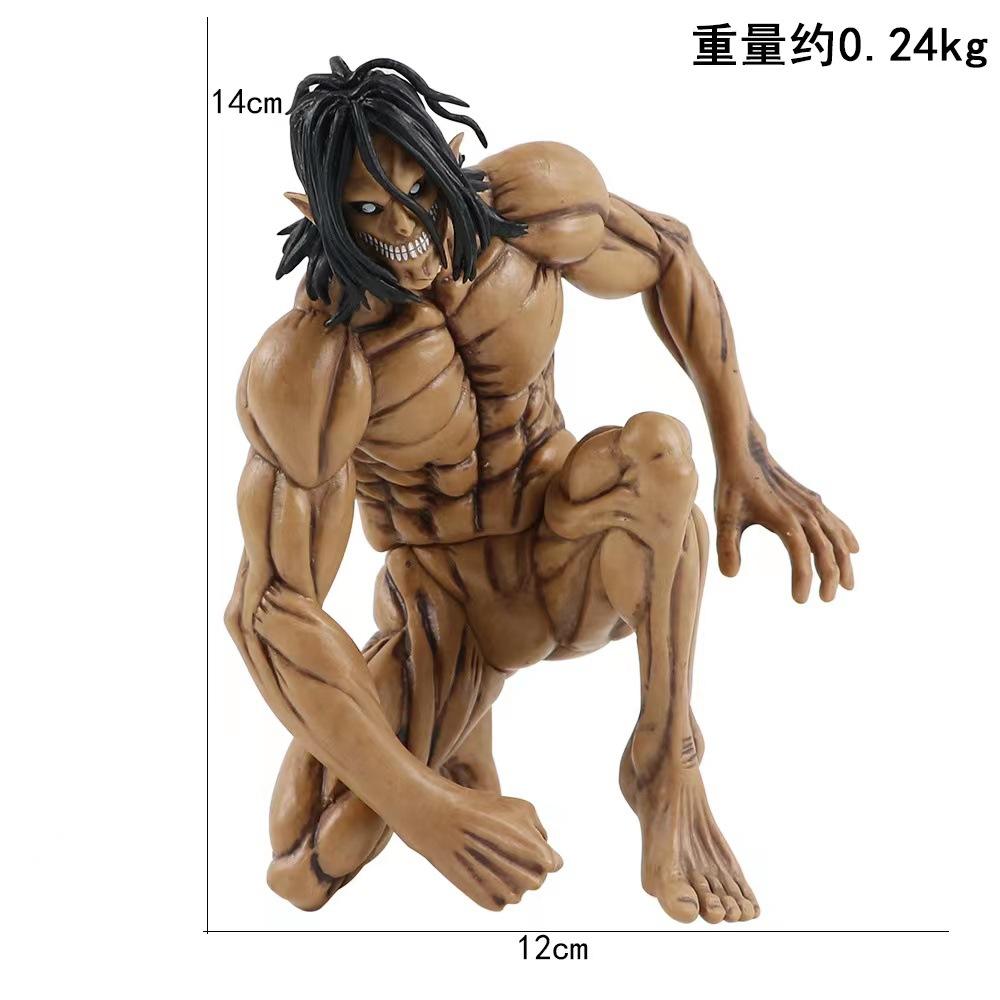 Attack On Titan Figure Kneeling Standing Muscle Eren Ornament Ancestor Giant Eren Figure Model Ornament