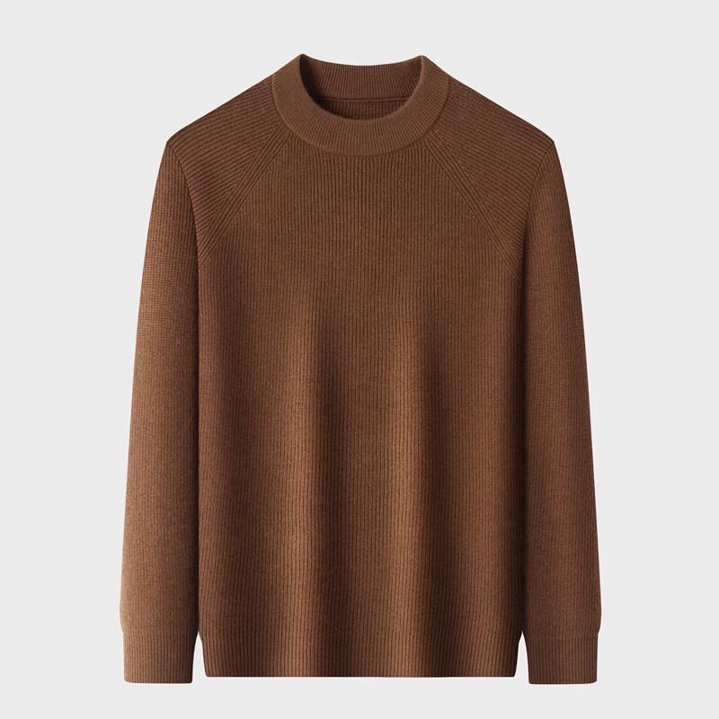 Yiliteng Men's Jacquard Textured Pullover Sweater