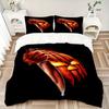 Pumpkin Carving Halloween Horror Bedding Set  Comforter Cover Gift for Bedroom,Includes 1 Cover and 2 Pillowcases, No InsertB256